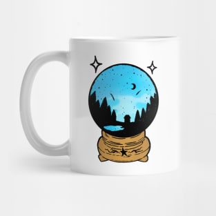 Crystal Ball Mountain Witch Mug